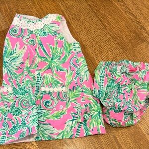 Lilly Pulitzer Pink Shift Dress Dress with Tropical Print